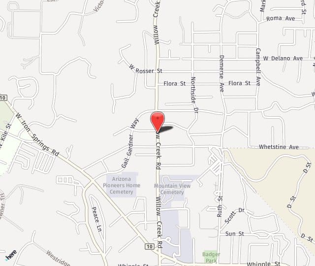 Location Map: 1223 Willow Creek Road Prescott, AZ 86301
